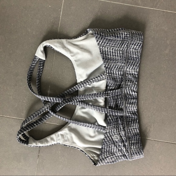 Lululemon Energy Bra Power Luxtreme Arrow Jacquard Battleship Silver Spo… - Picture 5 of 7